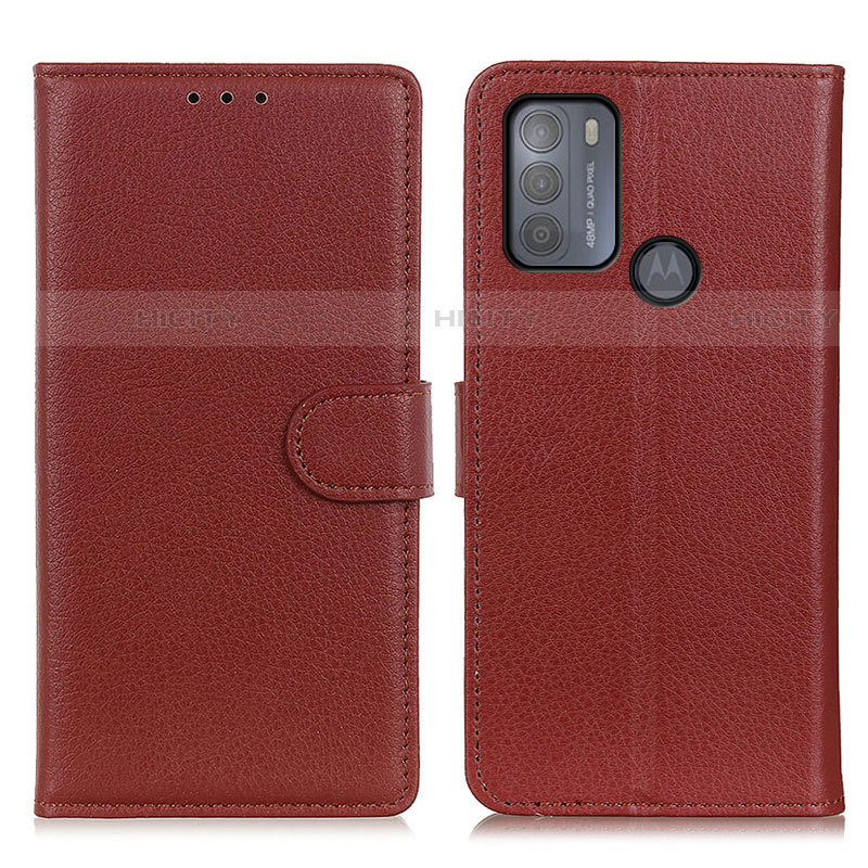 Coque Portefeuille Livre Cuir Etui Clapet A03D pour Motorola Moto G50 Marron Plus