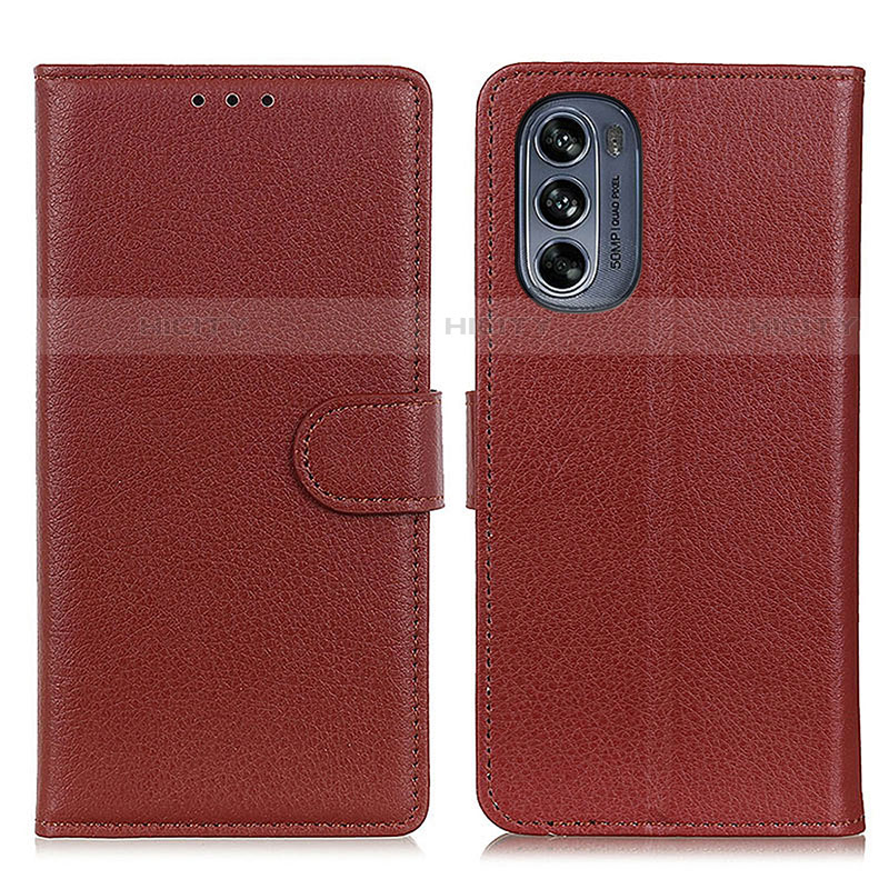 Coque Portefeuille Livre Cuir Etui Clapet A03D pour Motorola Moto G62 5G Marron Plus