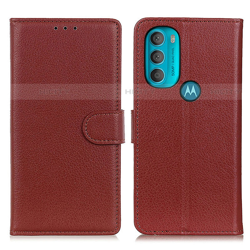 Coque Portefeuille Livre Cuir Etui Clapet A03D pour Motorola Moto G71 5G Marron Plus