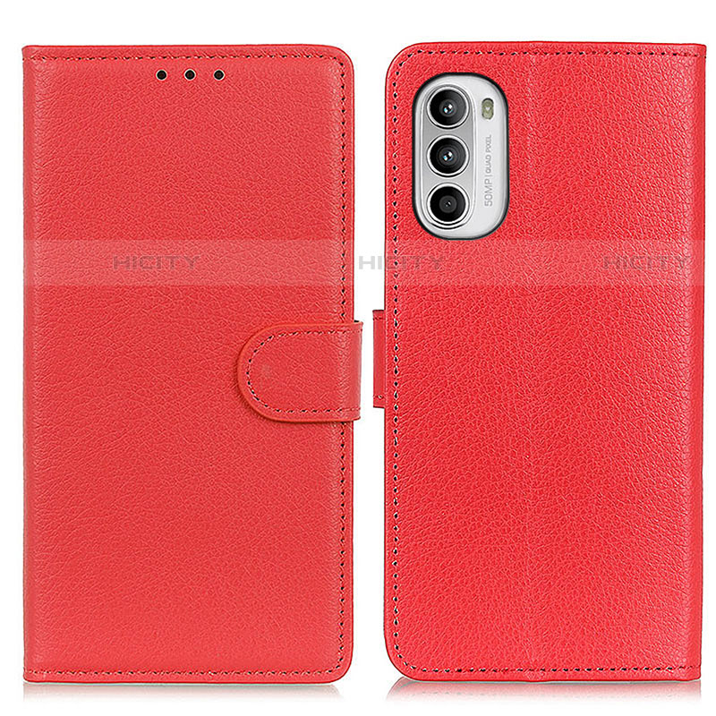 Coque Portefeuille Livre Cuir Etui Clapet A03D pour Motorola Moto G71s 5G Rouge Plus