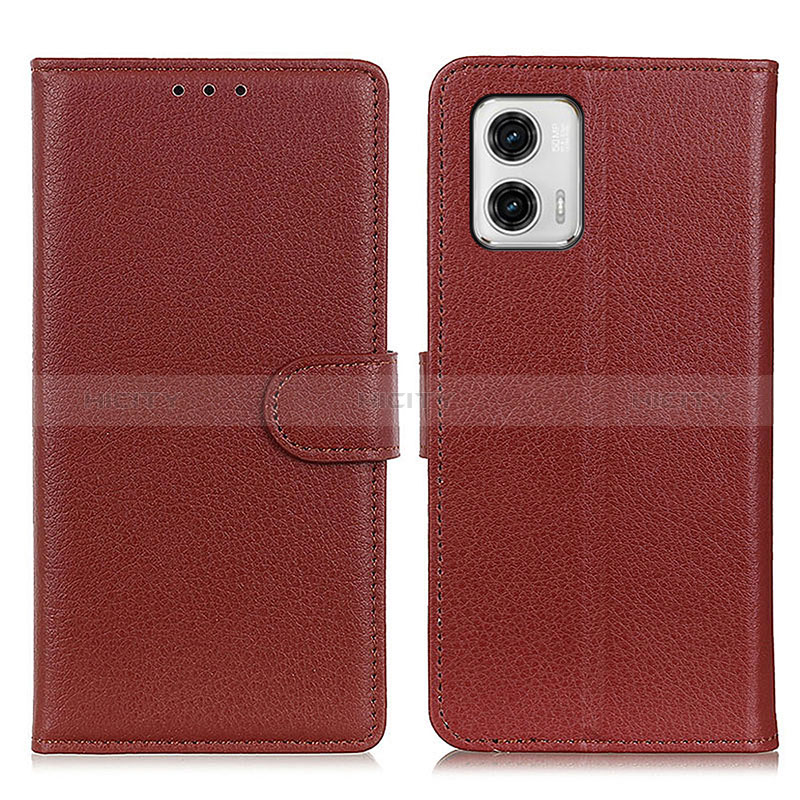 Coque Portefeuille Livre Cuir Etui Clapet A03D pour Motorola Moto G73 5G Marron Plus