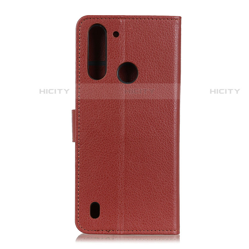 Coque Portefeuille Livre Cuir Etui Clapet A03D pour Motorola Moto One Fusion Marron Plus