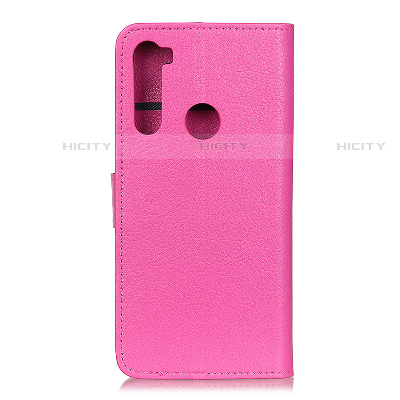 Coque Portefeuille Livre Cuir Etui Clapet A03D pour Motorola Moto One Fusion Plus Rose Rouge Plus