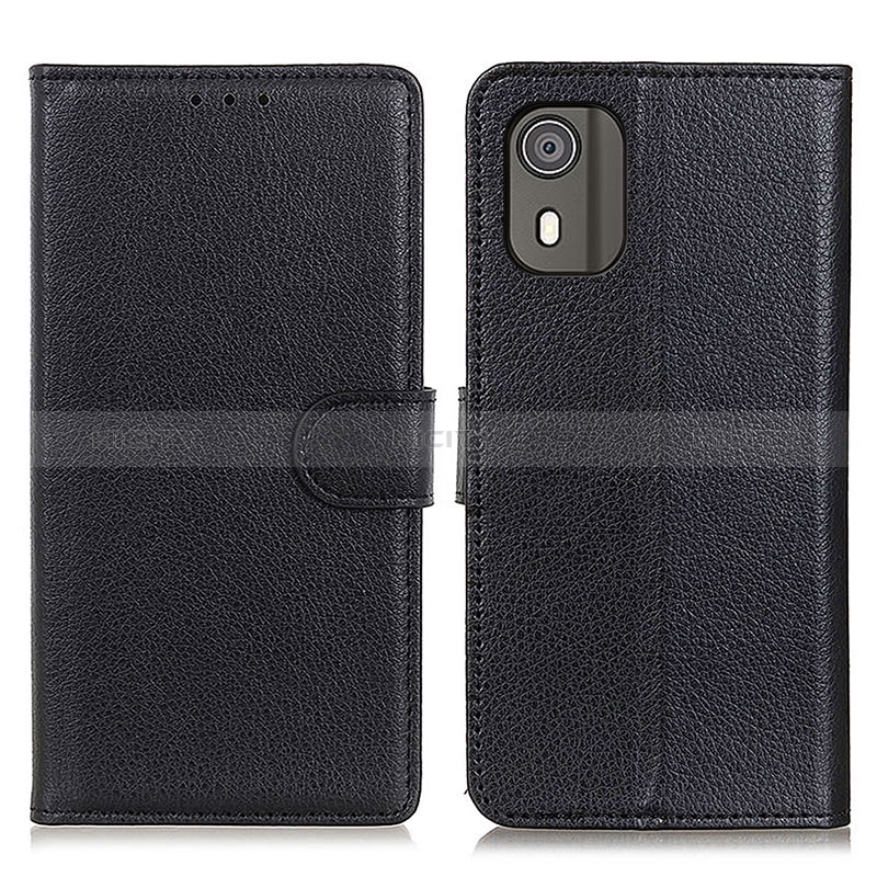 Coque Portefeuille Livre Cuir Etui Clapet A03D pour Nokia C02 Noir Plus