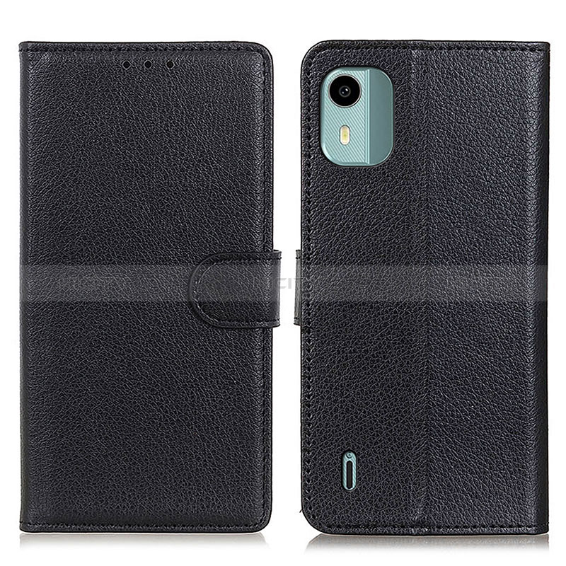 Coque Portefeuille Livre Cuir Etui Clapet A03D pour Nokia C12 Plus Noir Plus