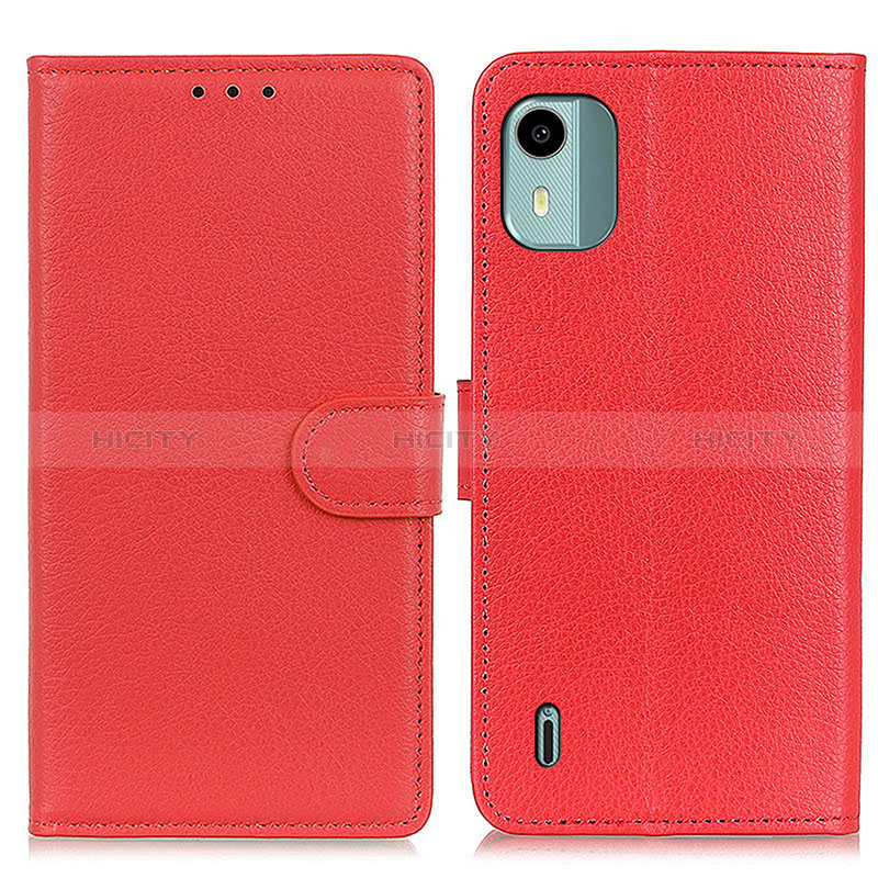 Coque Portefeuille Livre Cuir Etui Clapet A03D pour Nokia C12 Plus Rouge Plus