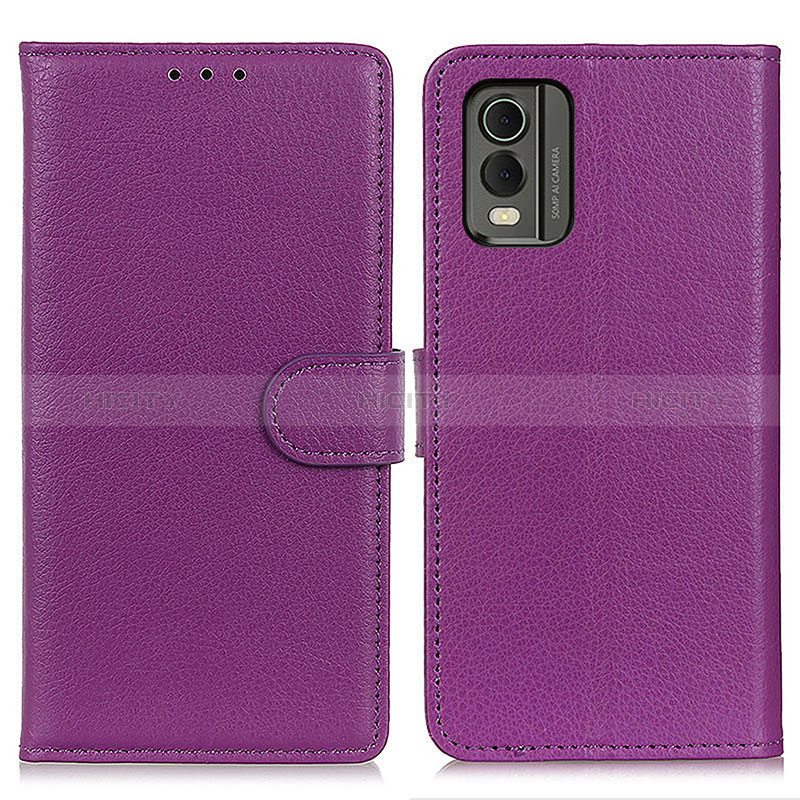 Coque Portefeuille Livre Cuir Etui Clapet A03D pour Nokia C32 Violet Plus