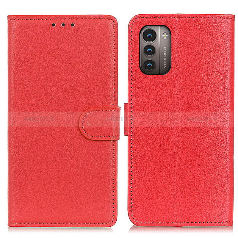 Coque Portefeuille Livre Cuir Etui Clapet A03D pour Nokia G21 Rouge Plus