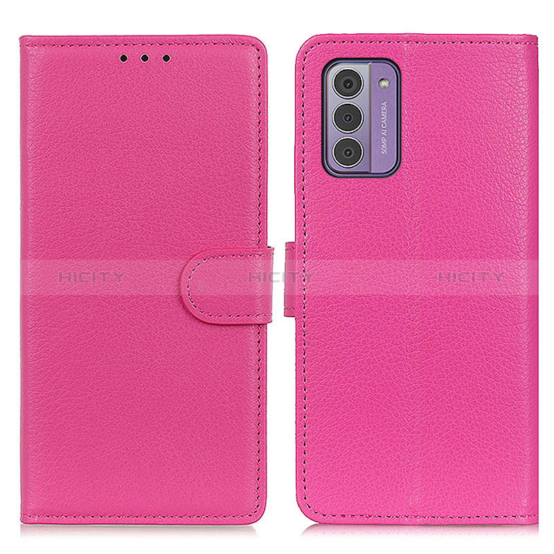 Coque Portefeuille Livre Cuir Etui Clapet A03D pour Nokia G42 5G Rose Rouge Plus