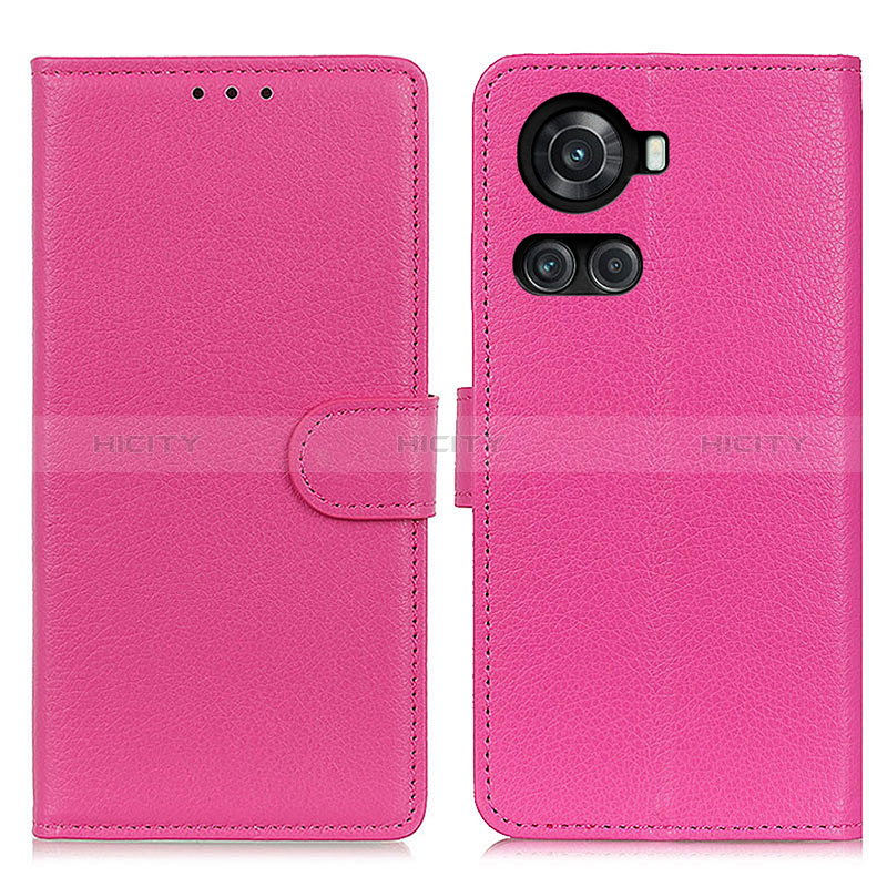 Coque Portefeuille Livre Cuir Etui Clapet A03D pour OnePlus 10R 5G Rose Rouge Plus