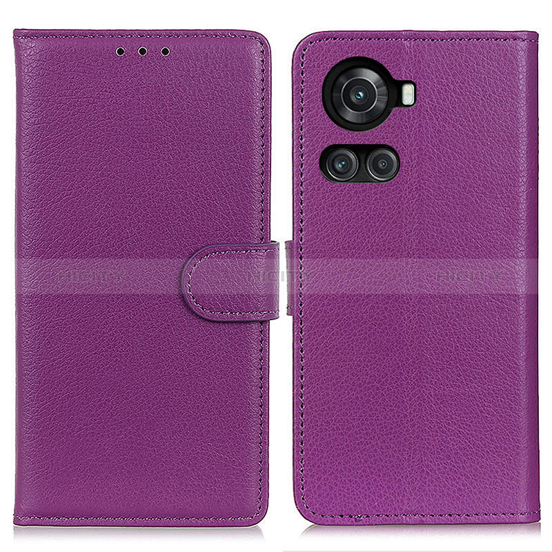 Coque Portefeuille Livre Cuir Etui Clapet A03D pour OnePlus 10R 5G Violet Plus