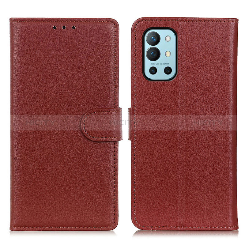 Coque Portefeuille Livre Cuir Etui Clapet A03D pour OnePlus 9R 5G Marron Plus