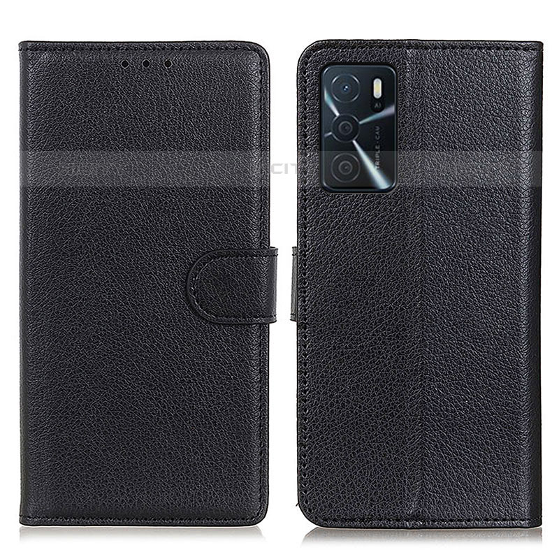 Coque Portefeuille Livre Cuir Etui Clapet A03D pour Oppo A16s Noir Plus