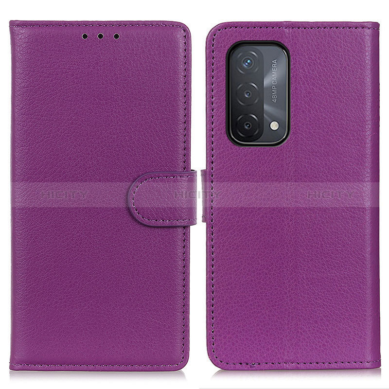 Coque Portefeuille Livre Cuir Etui Clapet A03D pour Oppo A74 5G Violet Plus