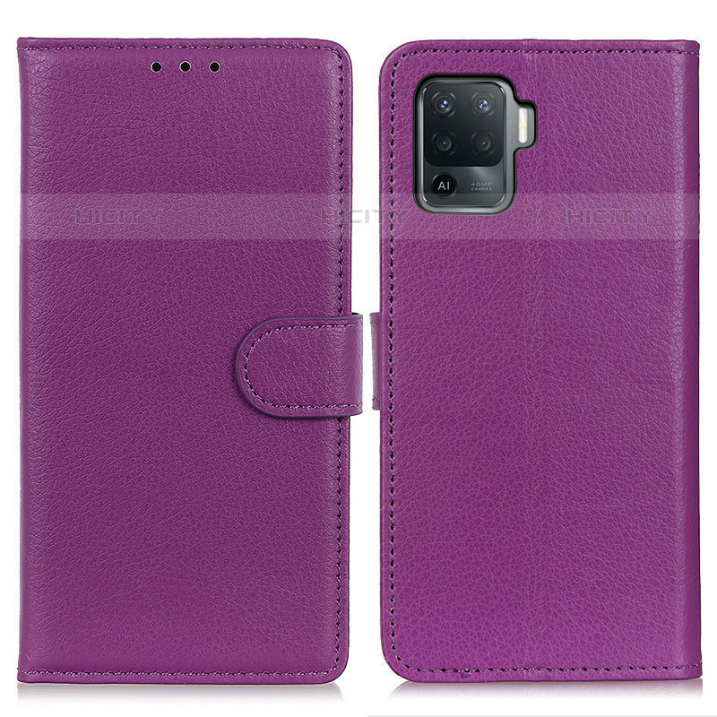 Coque Portefeuille Livre Cuir Etui Clapet A03D pour Oppo A94 4G Violet Plus