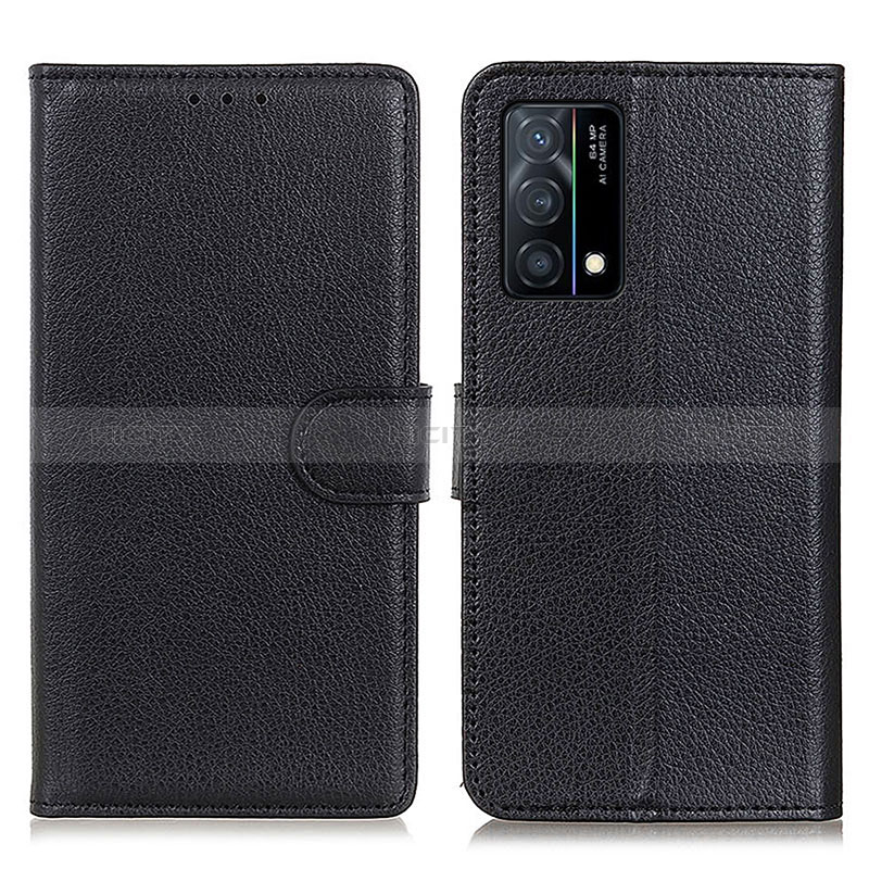 Coque Portefeuille Livre Cuir Etui Clapet A03D pour Oppo K9 5G Noir Plus