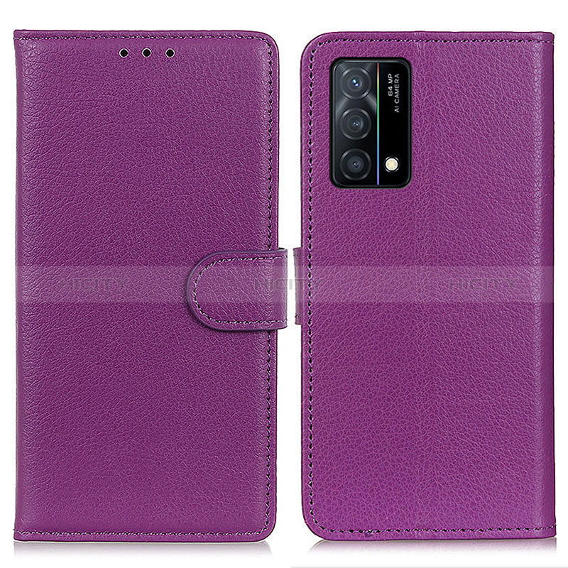 Coque Portefeuille Livre Cuir Etui Clapet A03D pour Oppo K9 5G Violet Plus