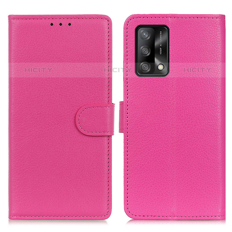 Coque Portefeuille Livre Cuir Etui Clapet A03D pour Oppo Reno6 Lite Rose Rouge Plus