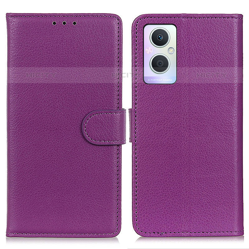 Coque Portefeuille Livre Cuir Etui Clapet A03D pour Oppo Reno8 Z 5G Violet Plus