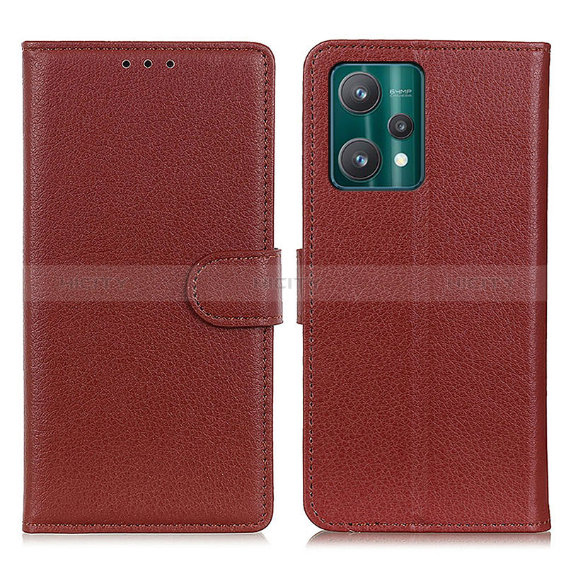 Coque Portefeuille Livre Cuir Etui Clapet A03D pour Realme 9 5G Marron Plus