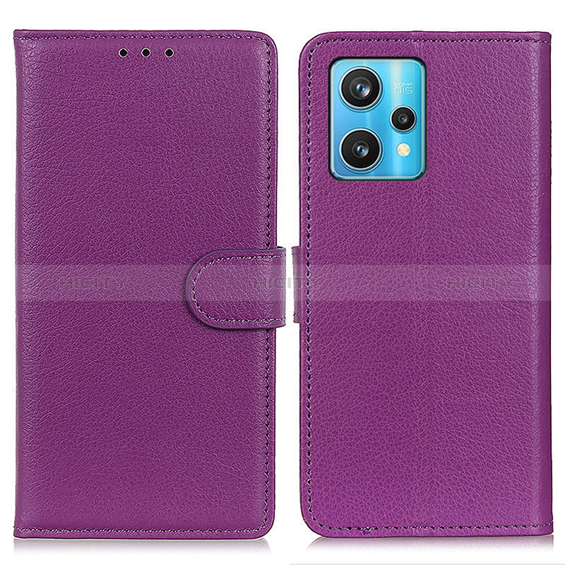 Coque Portefeuille Livre Cuir Etui Clapet A03D pour Realme Narzo 50 Pro 5G Violet Plus