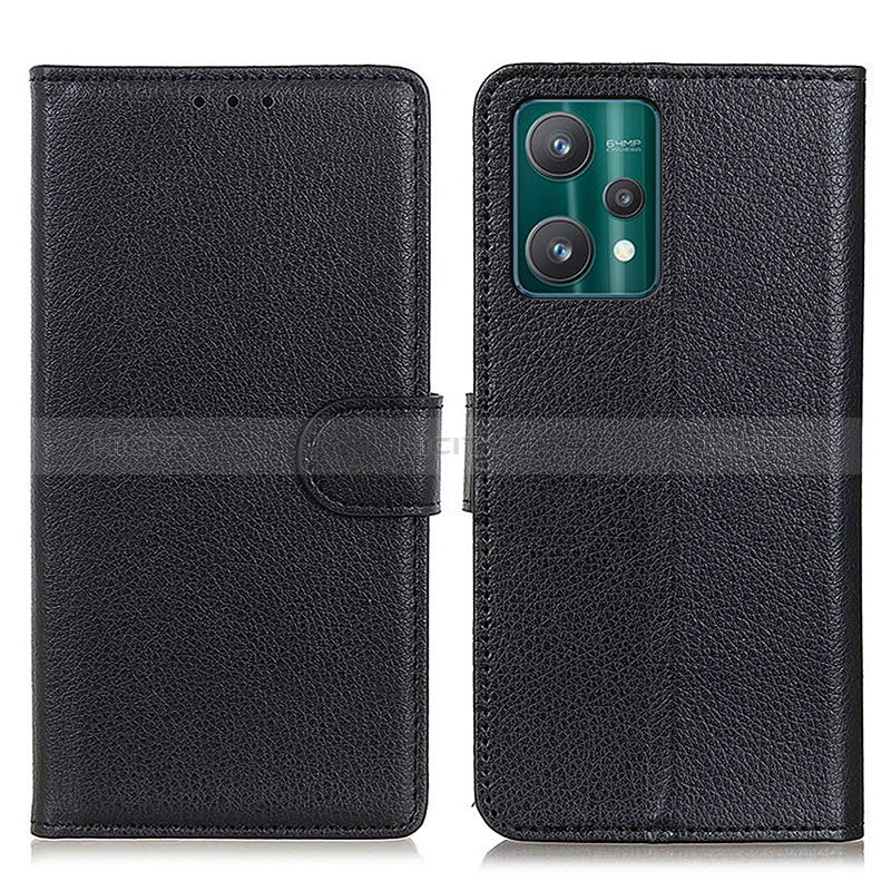 Coque Portefeuille Livre Cuir Etui Clapet A03D pour Realme Q5 5G Noir Plus