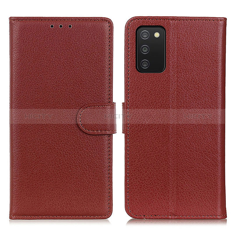 Coque Portefeuille Livre Cuir Etui Clapet A03D pour Samsung Galaxy A02s Marron Plus