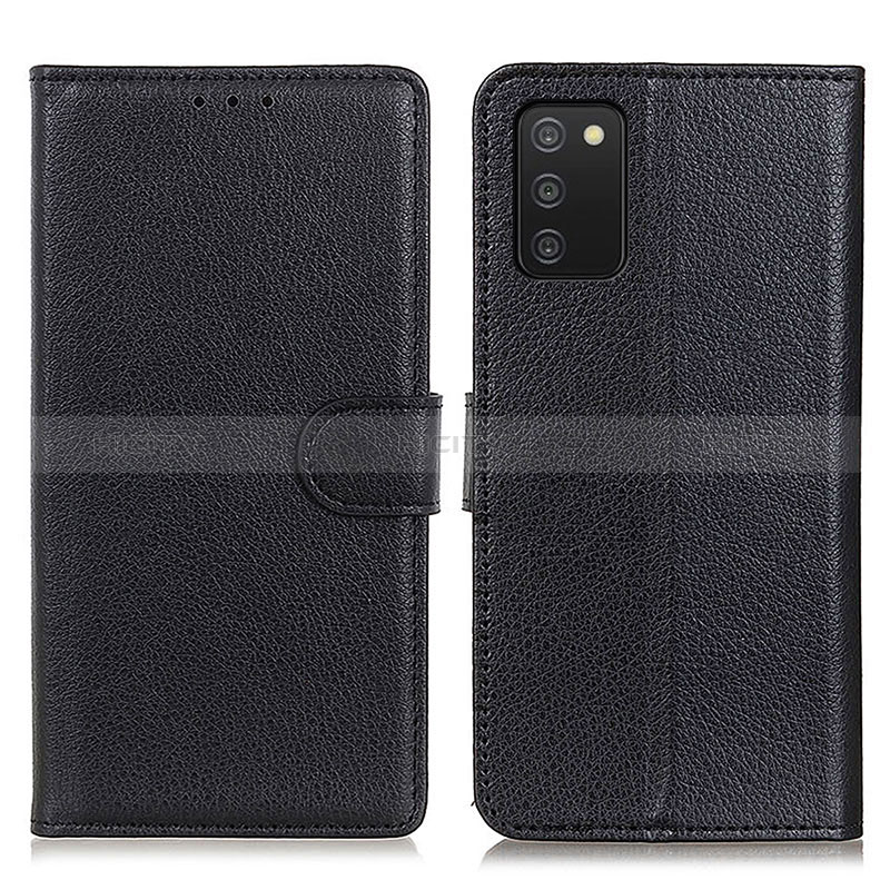 Coque Portefeuille Livre Cuir Etui Clapet A03D pour Samsung Galaxy A02s Noir Plus