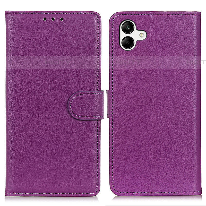 Coque Portefeuille Livre Cuir Etui Clapet A03D pour Samsung Galaxy A04E Violet Plus