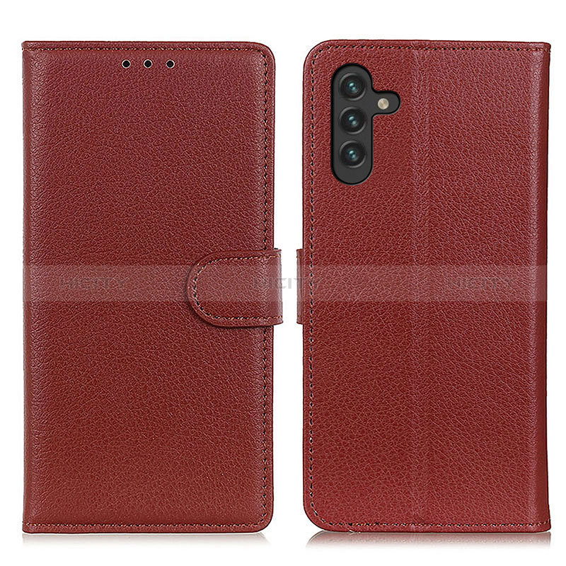 Coque Portefeuille Livre Cuir Etui Clapet A03D pour Samsung Galaxy A04s Marron Plus