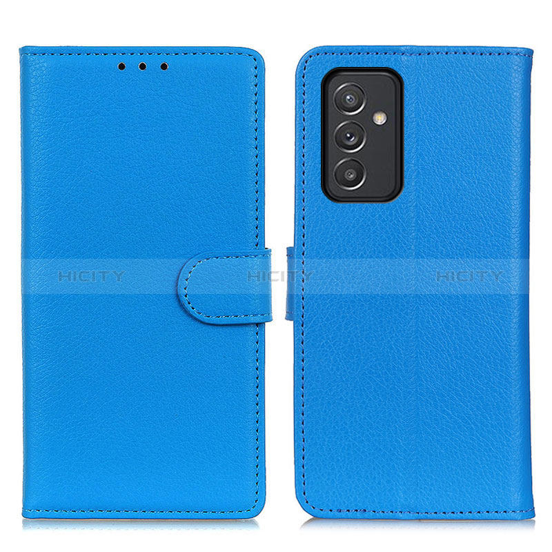 Coque Portefeuille Livre Cuir Etui Clapet A03D pour Samsung Galaxy A15 4G Bleu Ciel Plus