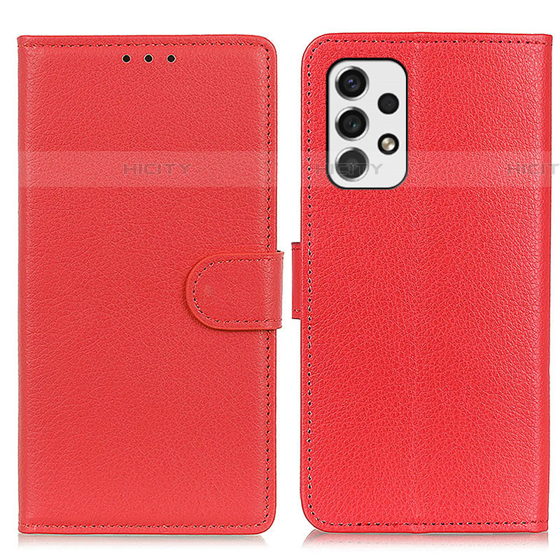 Coque Portefeuille Livre Cuir Etui Clapet A03D pour Samsung Galaxy A53 5G Rouge Plus