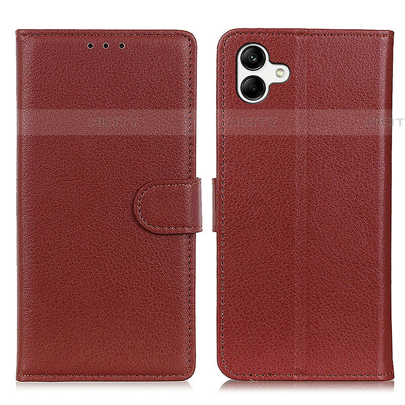 Coque Portefeuille Livre Cuir Etui Clapet A03D pour Samsung Galaxy F04 Marron Plus