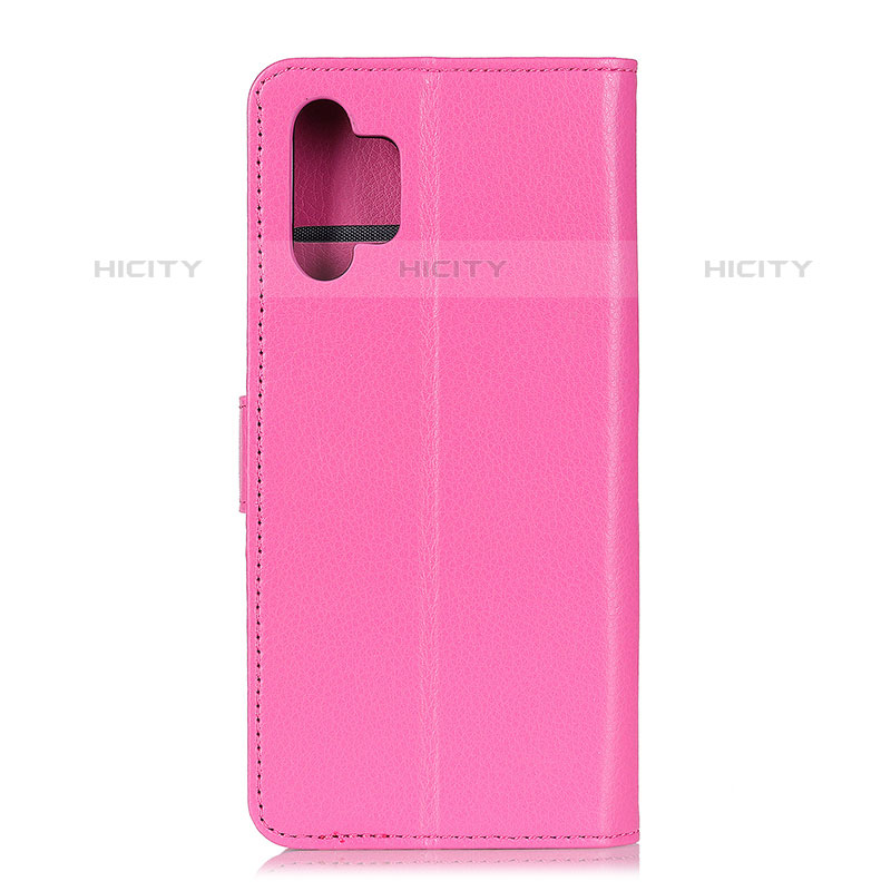 Coque Portefeuille Livre Cuir Etui Clapet A03D pour Samsung Galaxy M32 5G Rose Rouge Plus