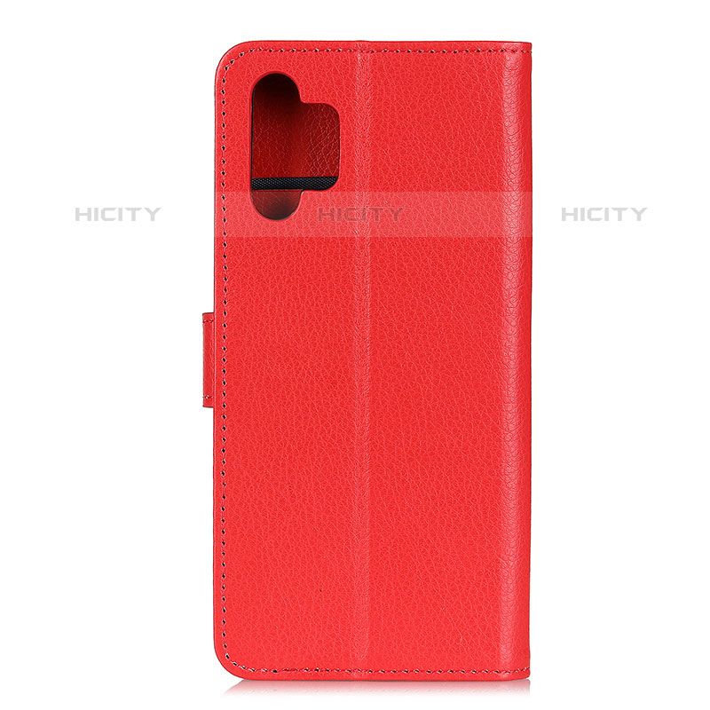 Coque Portefeuille Livre Cuir Etui Clapet A03D pour Samsung Galaxy M32 5G Rouge Plus