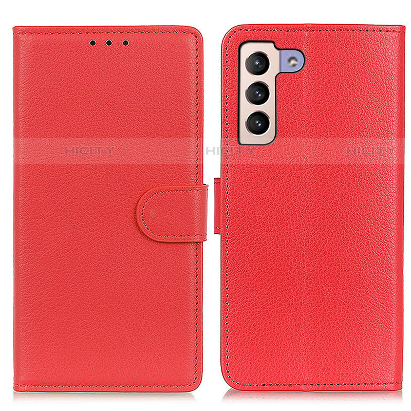 Coque Portefeuille Livre Cuir Etui Clapet A03D pour Samsung Galaxy S21 Plus 5G Rouge Plus