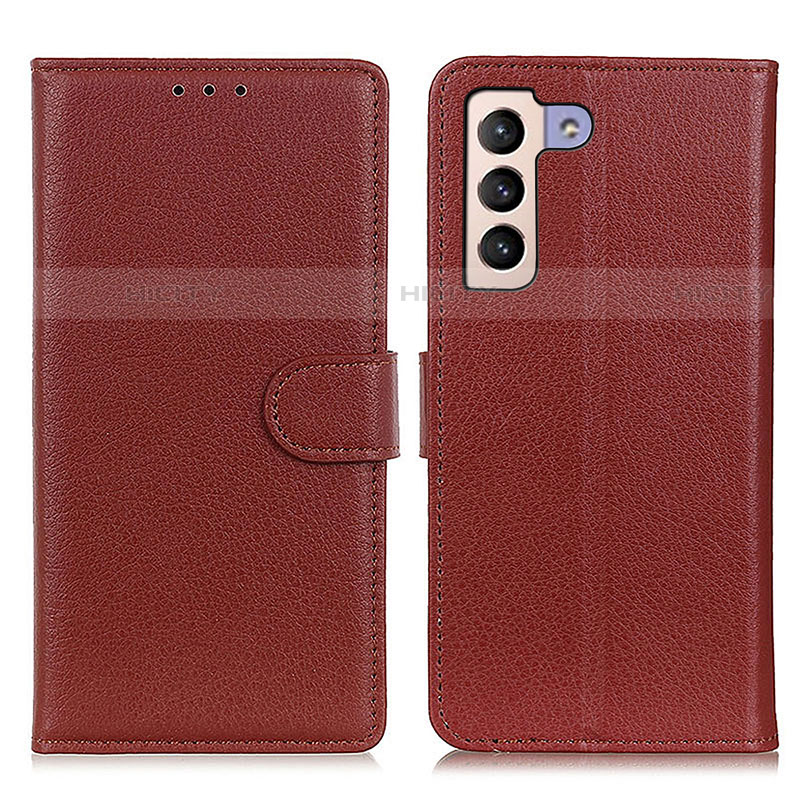 Coque Portefeuille Livre Cuir Etui Clapet A03D pour Samsung Galaxy S22 Plus 5G Marron Plus