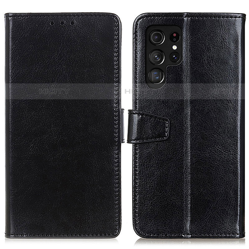 Coque Portefeuille Livre Cuir Etui Clapet A03D pour Samsung Galaxy S23 Ultra 5G Noir Plus