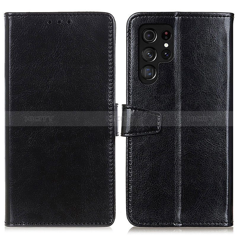 Coque Portefeuille Livre Cuir Etui Clapet A03D pour Samsung Galaxy S24 Ultra 5G Noir Plus