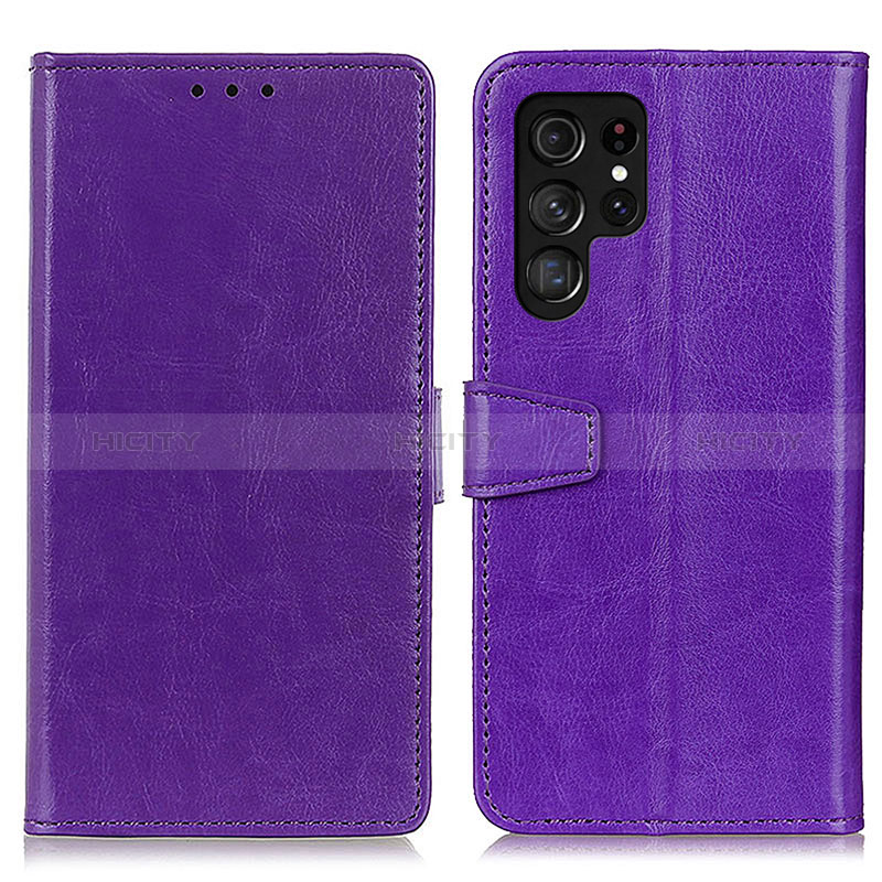 Coque Portefeuille Livre Cuir Etui Clapet A03D pour Samsung Galaxy S24 Ultra 5G Violet Plus