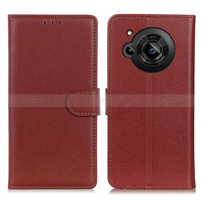 Coque Portefeuille Livre Cuir Etui Clapet A03D pour Sharp Aquos R7 Marron Plus