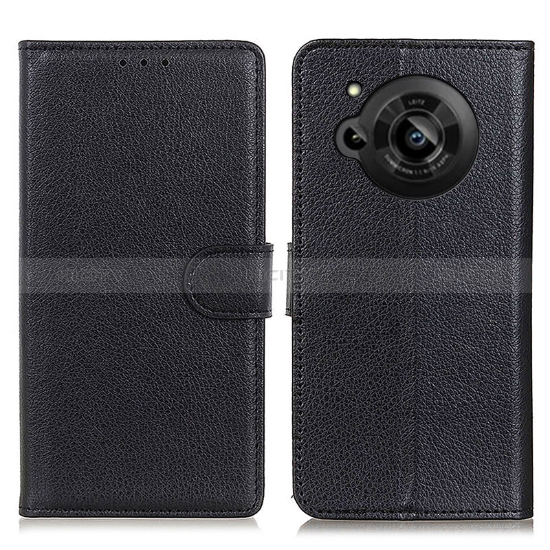 Coque Portefeuille Livre Cuir Etui Clapet A03D pour Sharp Aquos R7 Noir Plus