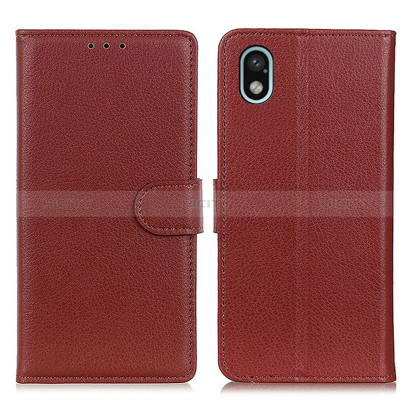 Coque Portefeuille Livre Cuir Etui Clapet A03D pour Sony Xperia Ace III Marron Plus