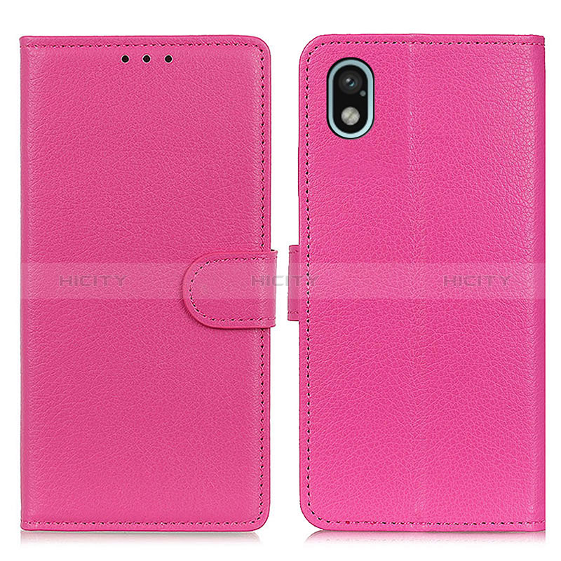 Coque Portefeuille Livre Cuir Etui Clapet A03D pour Sony Xperia Ace III Rose Rouge Plus