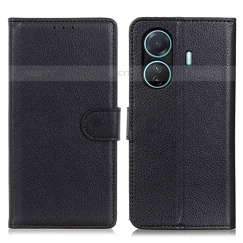 Coque Portefeuille Livre Cuir Etui Clapet A03D pour Vivo iQOO Z6 Pro 5G Noir Plus