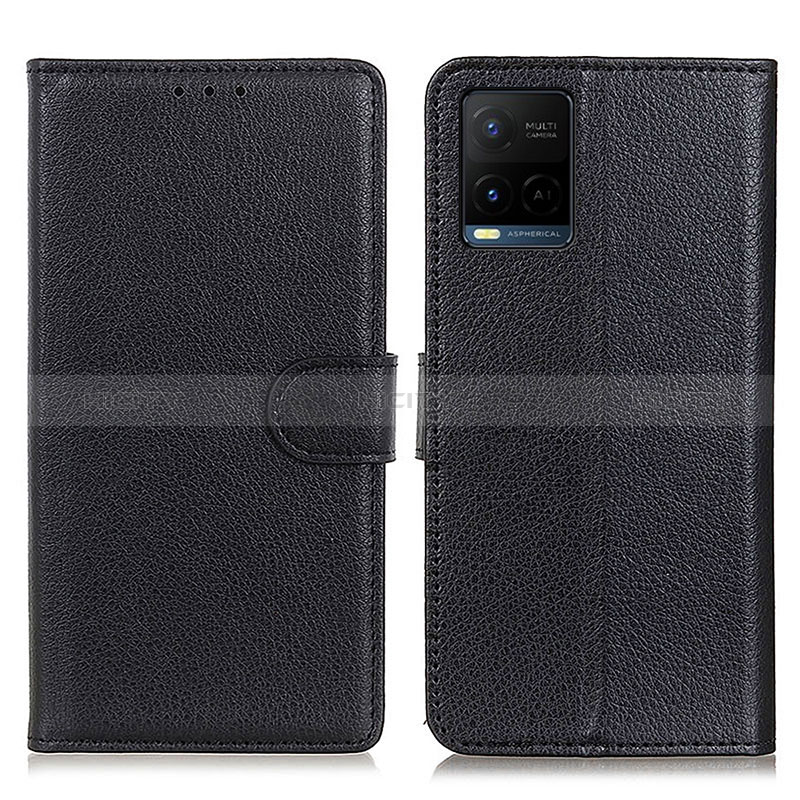 Coque Portefeuille Livre Cuir Etui Clapet A03D pour Vivo Y21G Noir Plus