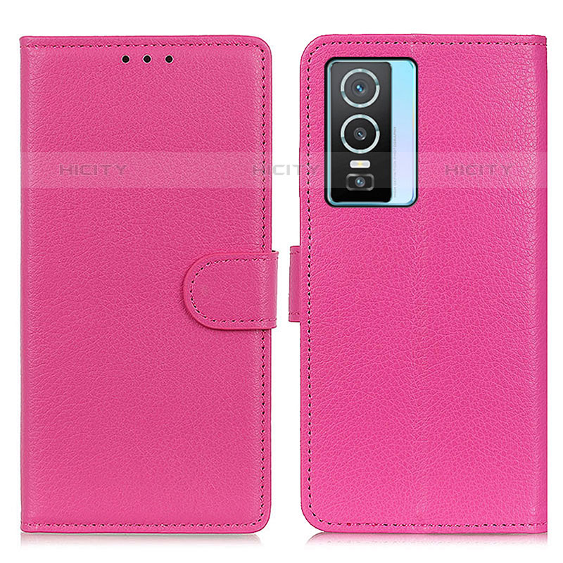 Coque Portefeuille Livre Cuir Etui Clapet A03D pour Vivo Y74s 5G Violet Plus