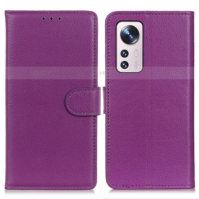 Coque Portefeuille Livre Cuir Etui Clapet A03D pour Xiaomi Mi 12 Pro 5G Violet Plus