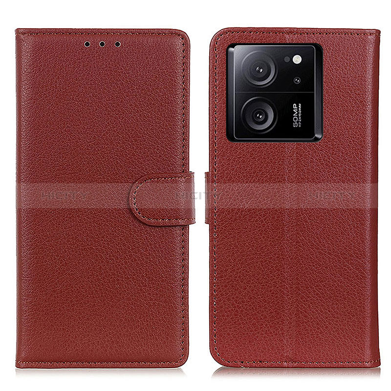 Coque Portefeuille Livre Cuir Etui Clapet A03D pour Xiaomi Mi 13T 5G Marron Plus