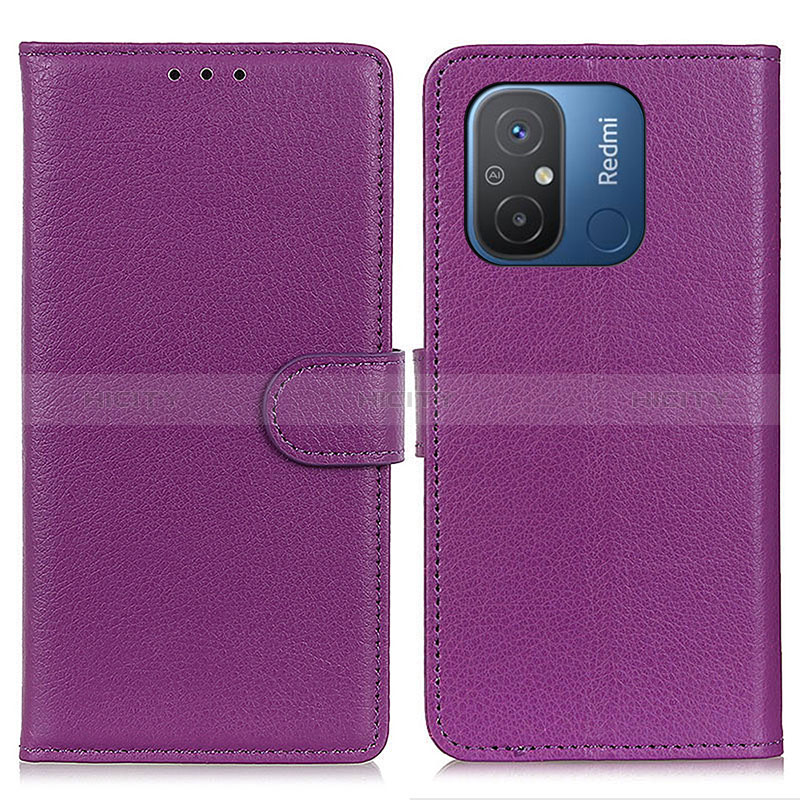 Coque Portefeuille Livre Cuir Etui Clapet A03D pour Xiaomi Redmi 12C 4G Violet Plus